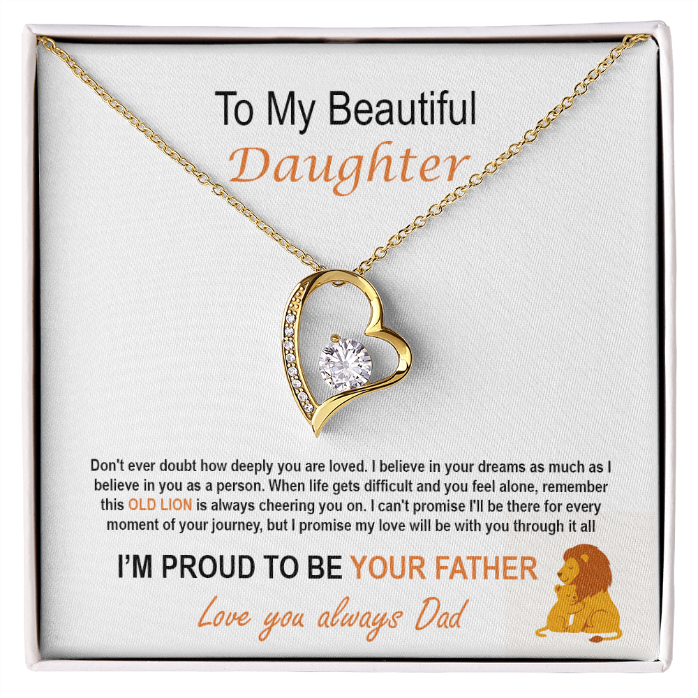 To My Daughter - Proud Father Necklace