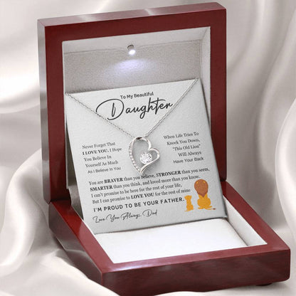 To My Daughter – Proud Father Forever Love Necklace
