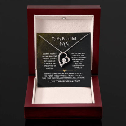 To My Beautiful Wife - Forever Love Necklace