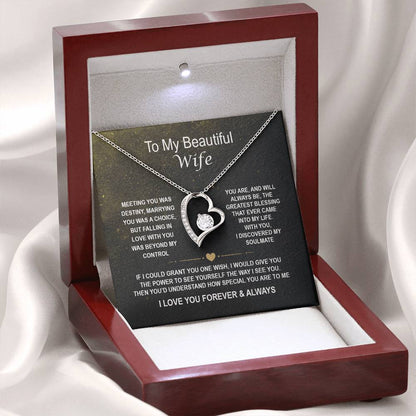 To My Beautiful Wife - Forever Love Necklace
