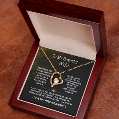 To My Beautiful Wife - Forever Love Necklace