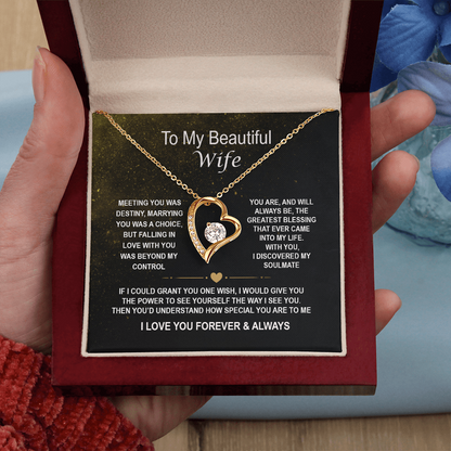 To My Beautiful Wife - Forever Love Necklace