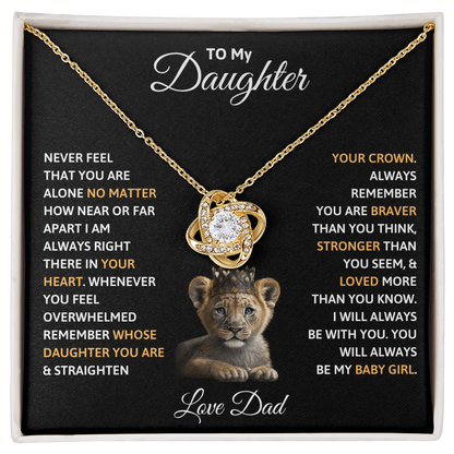 To my Daughter- Gift Necklace