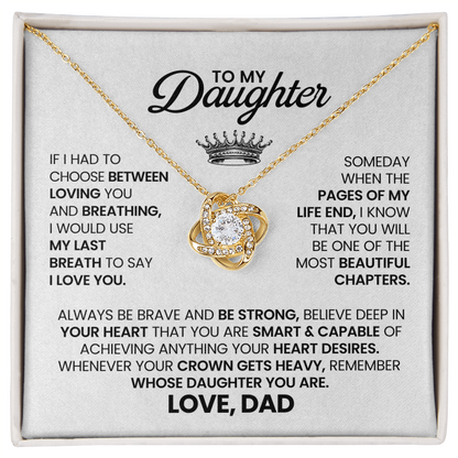 To my daughter - Gift Necklace