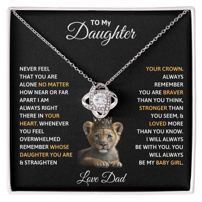 To my Daughter- Gift Necklace