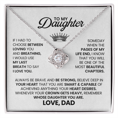 To my daughter - Gift Necklace