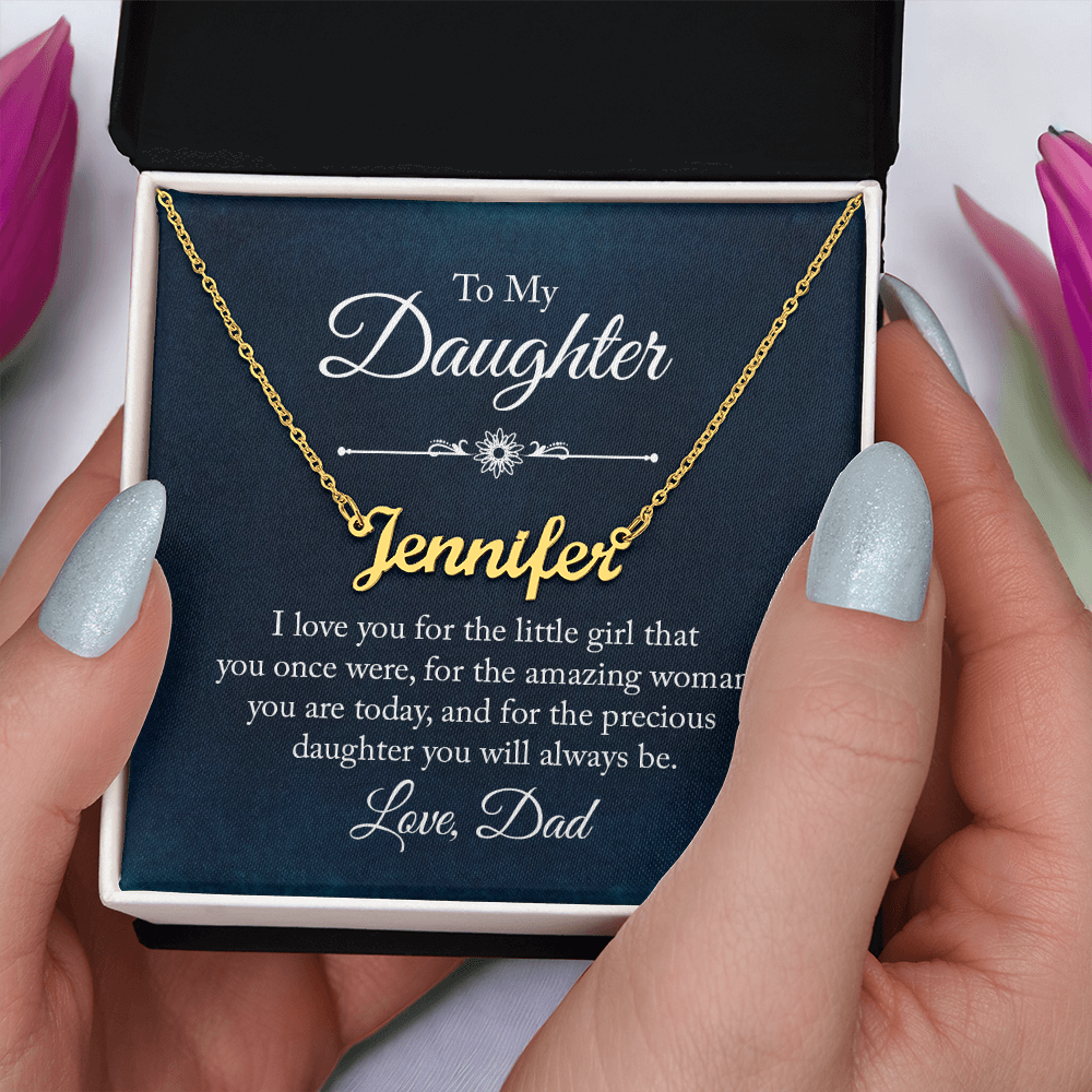 To my Daughter- Custom Name Gift Necklace