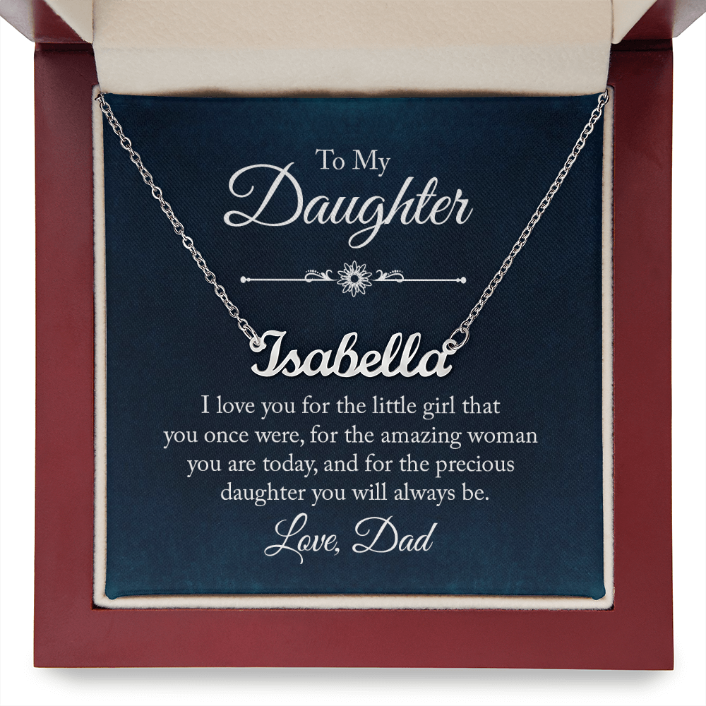 To my Daughter- Custom Name Gift Necklace