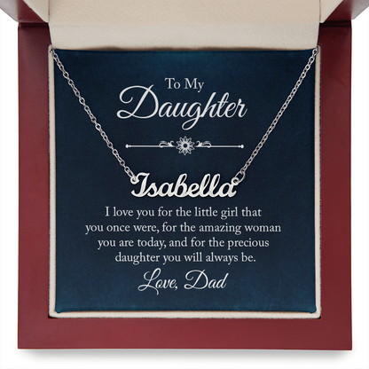 To my Daughter- Custom Name Gift Necklace