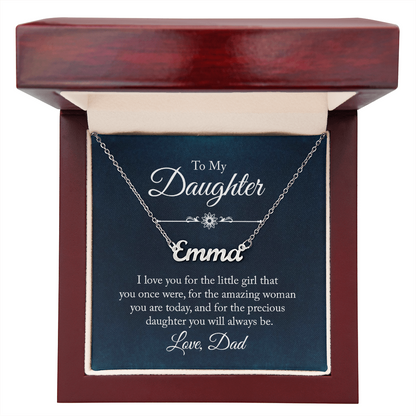 To my Daughter- Custom Name Gift Necklace