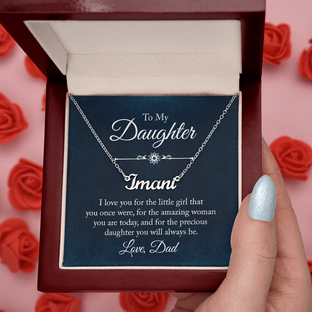 To my Daughter- Custom Name Gift Necklace