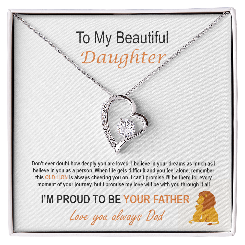 To My Daughter - Proud Father Necklace