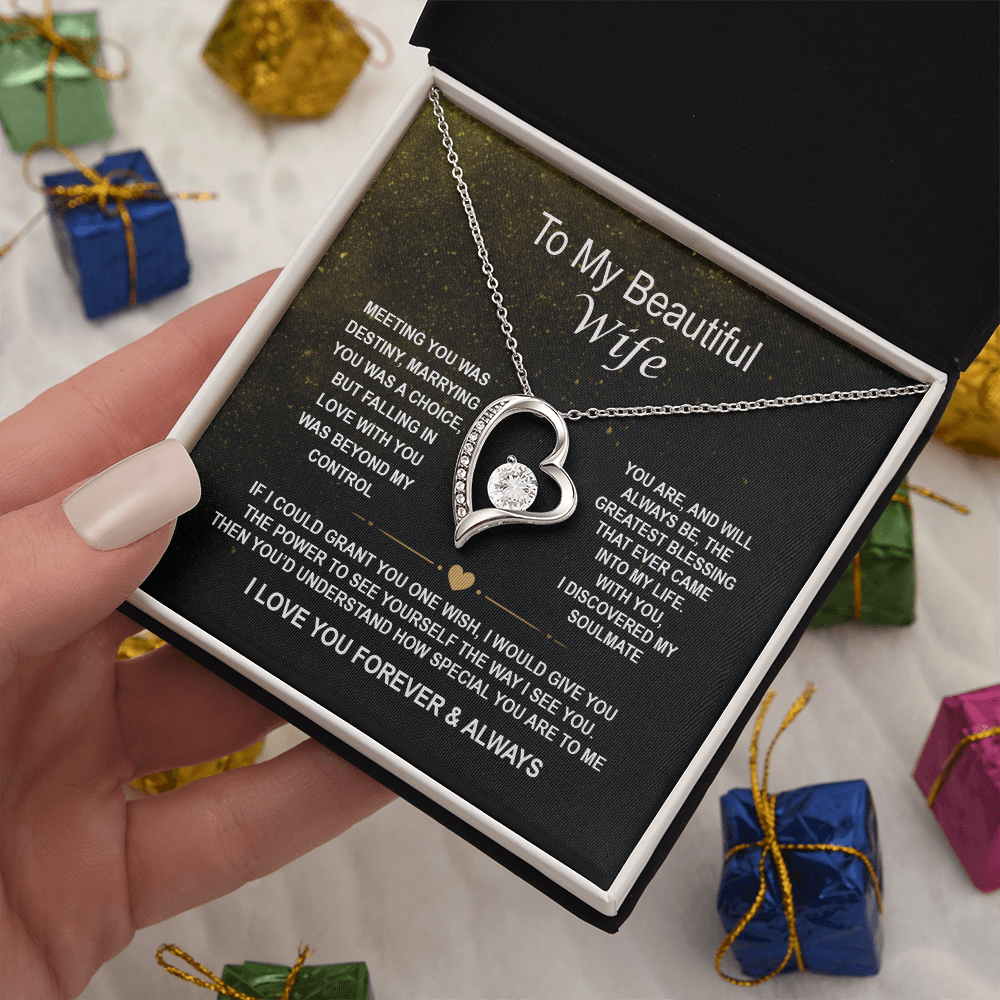 To My Beautiful Wife - Forever Love Necklace