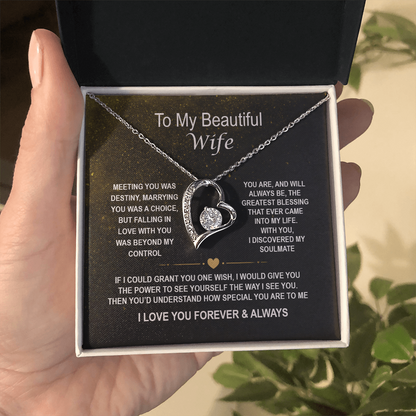 To My Beautiful Wife - Forever Love Necklace