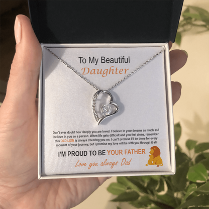 To My Daughter - Proud Father Necklace