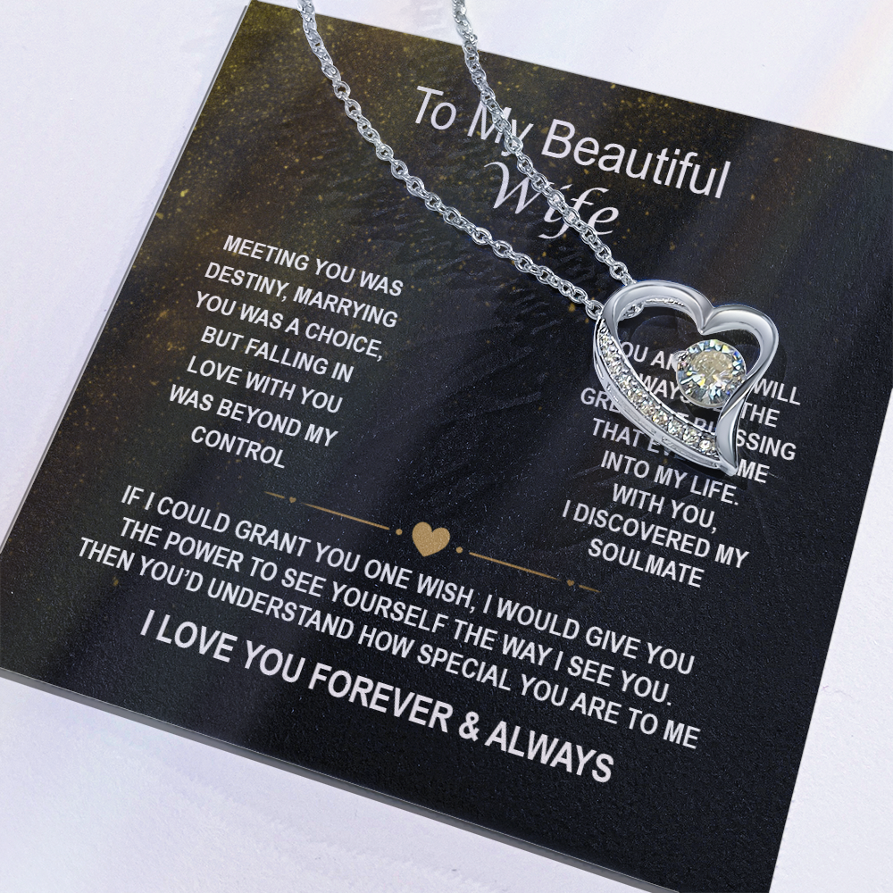 To My Beautiful Wife - Forever Love Necklace