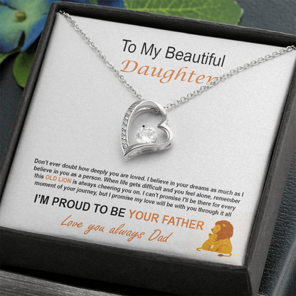 To My Daughter - Proud Father Necklace